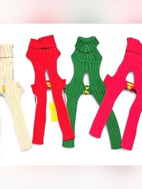 Knit Ribbed Turtle Neck Sweater summer tops - White, Red, Green, Hot Pink